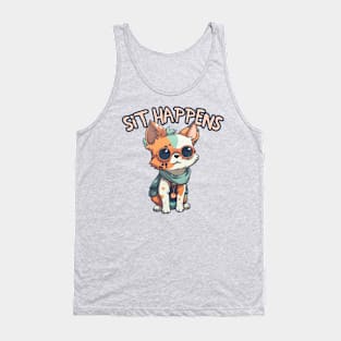 A cute dog wearing street fashion Tank Top